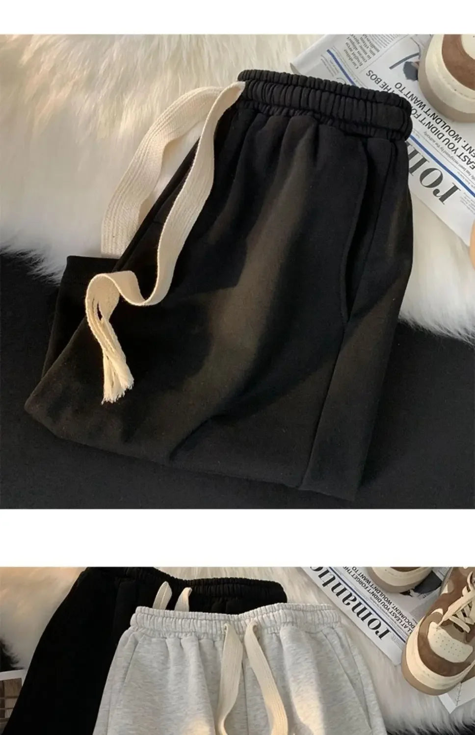 Solid Color Wide-leg Pants for Men New in Summer 2025 Loose and Versatile Sporty Mid-length Shorts Trendy