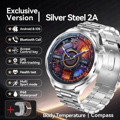 2025 New For HUAWEI High-end Sports Smart Bracelet Men GPS NFC 1.85 AMOLED Screen Compass Waterproof Bluetooth Call Smartwatches