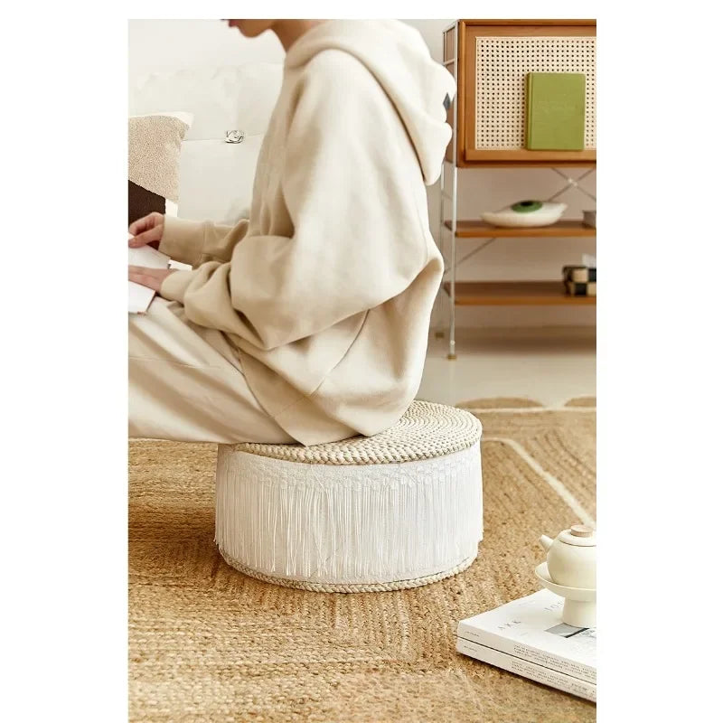 Cushion Not Collapse Home Floor Round Stool Thickened Lumbar Support Seat Cushion Straw Cushion New Arrival Bestseller Gift