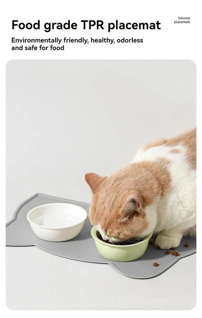 Pet Silicone food Mat Portable heat insulation Waterproof Non-Slip Feeding Mat Slow feeder Bowl Pad Cushion Cat Dog Pet supplies