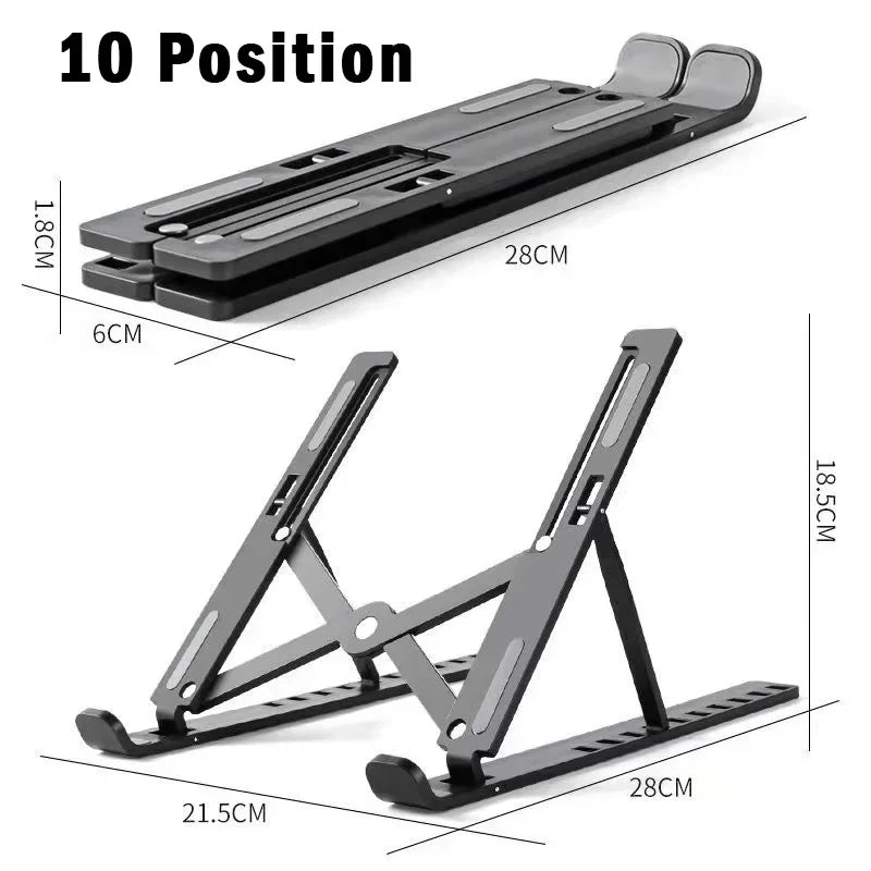 Foldable Laptop Stand 10 Position Adjustable Portable Notebook Support Base Holder ABS Laptop Holder For Laptop Accessories