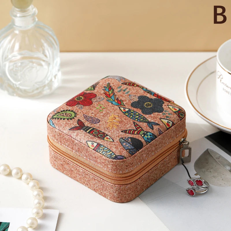 Travel Earring Ring Necklace Storage Box Jewelry Organizer Display Travel Jewelry Case Boxes Portable Jewelry Box