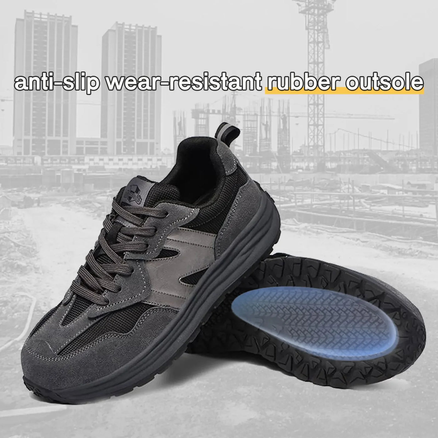 Men's safety shoes  Steel Toe Shoes Anti-Smashing Work Shoes Lightweight Breathable Composite Toe security-protection sneakers