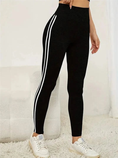 Women Side Stripe Sports Fitness Yoga Leg gings Activewear