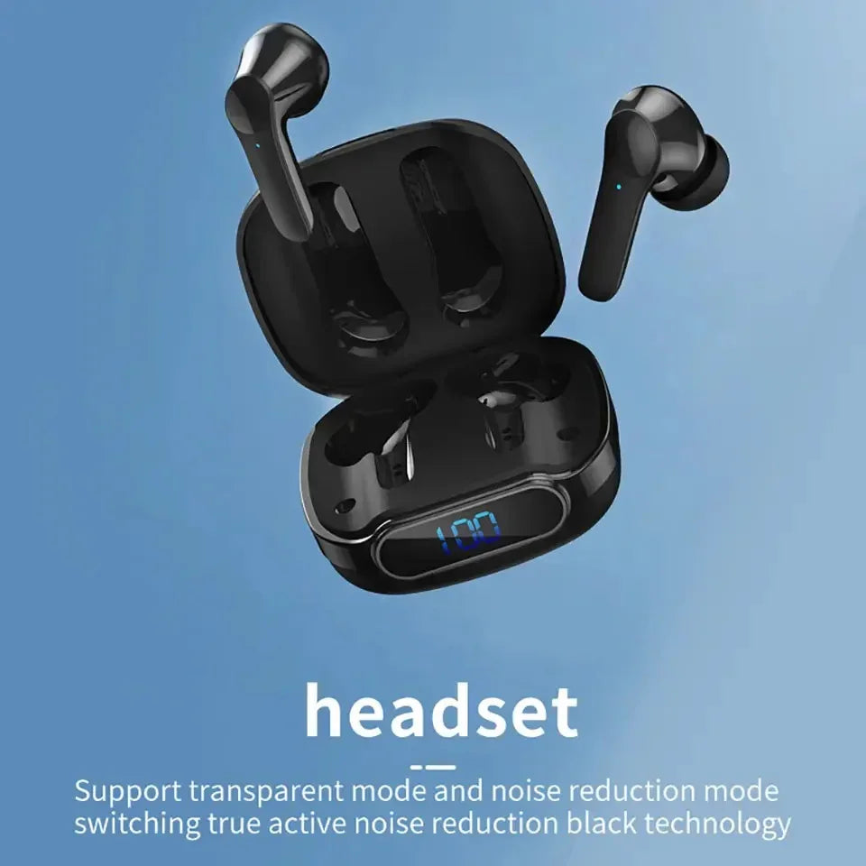 Wireless Earbuds 5H Playtime - In-Ear Noise Cancelling Earphones IPX7 Waterproof for Workout, SecureFit Ear Wings