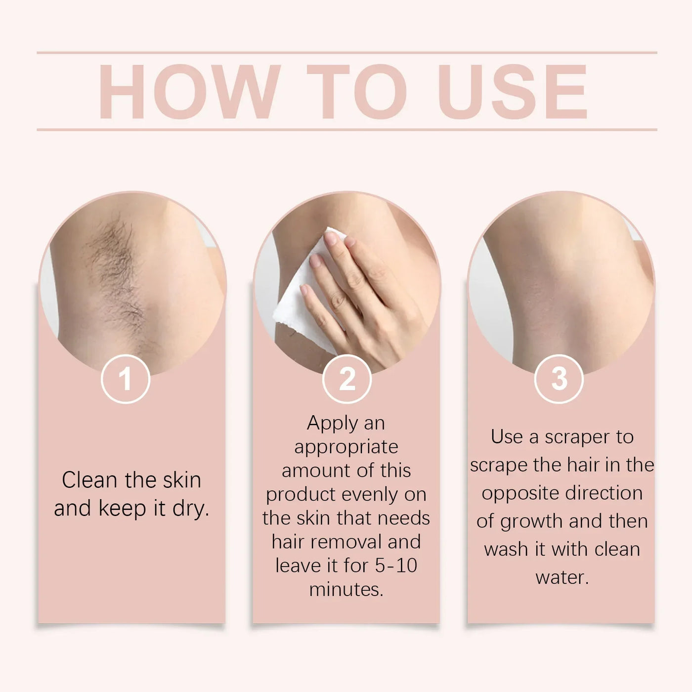 Painless Hair Removal Cream for Women Men Inhibition Hair Growth Moisturizer Body Back Legs Underarm Depilatory Cream with Brush