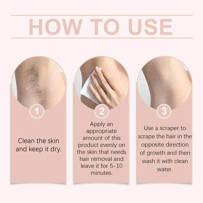 Painless Hair Removal Cream for Women Men Inhibition Hair Growth Moisturizer Body Back Legs Underarm Depilatory Cream with Brush