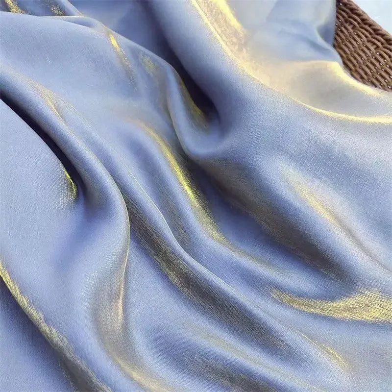 Mermaid Texture Gradient Reflective Fabric Illusion By The Meter for Shirt Full Dress Hanfu Clothing DIY Sewing Soft Cloth White