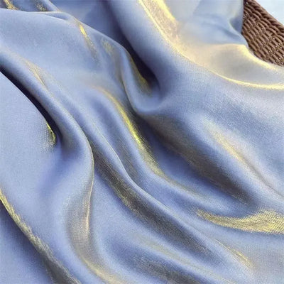 Mermaid Texture Gradient Reflective Fabric Illusion By The Meter for Shirt Full Dress Hanfu Clothing DIY Sewing Soft Cloth White