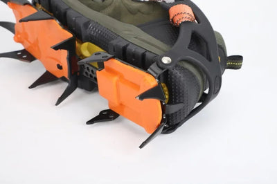 12 tooth professional crampons outdoor rock climbing ice fishing snow skid shoe cover mountaineering skid gear 12 teeth