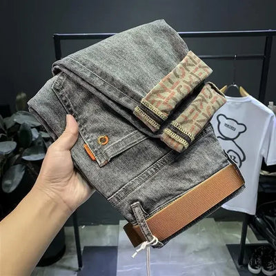 2024 New Arrivals Men's Jeans High-end Brand Embroidery China Casual Slim Boyfriend Pants Spring Autumn Jeans Black Luxury Pants