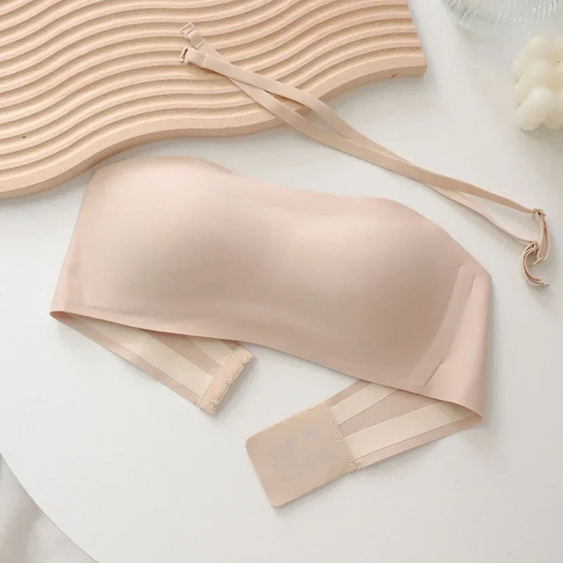 Women Sexy Strapless Bra Push Up