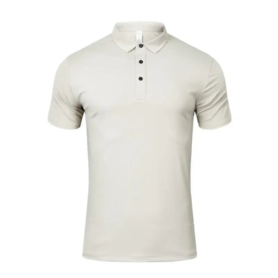 Summer Sports Polo T-shirts Men Solid Color Straining T-shirts Breathable Comfortable Short Sleeve