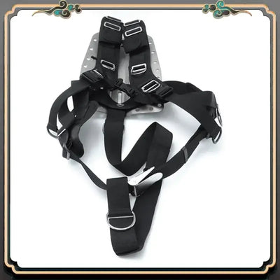 Premium Scuba Diving Harness System Back Plate Diving Bracket For Snorkeling Adjustable Shoulder Straps Quick Release Buckles