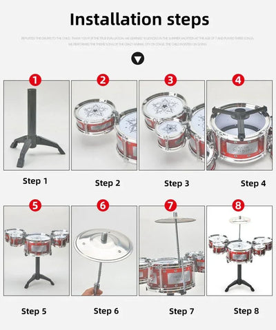 Drums, jazz drums, music enlightenment for children and babies, toys, imitation Musical Instruments, beginners practicing Musica