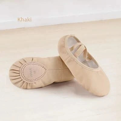 PU Ballet Shoes for Toddler Girls Children Dance Shoe Leather Ballet Flats Kids Soft Sole Gymnastics Shoes Dancing Slippers