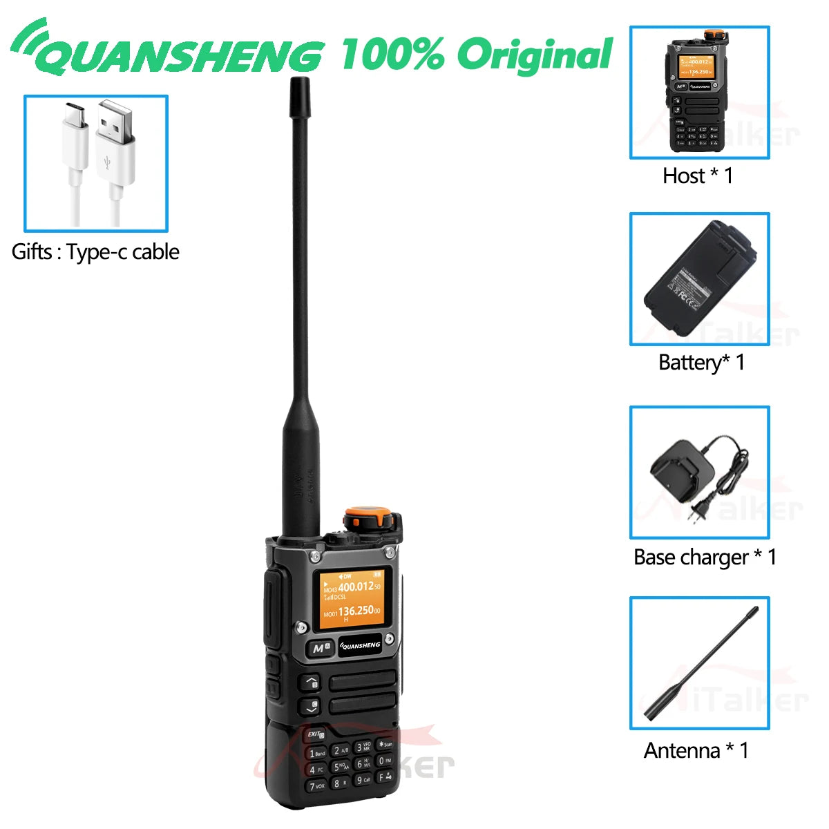 Quansheng UV K5 (8) Walkie Talkie Portable Am Fm Two Way Radio Commutator Station Amateur Ham Wireless Set Long Range Receiver