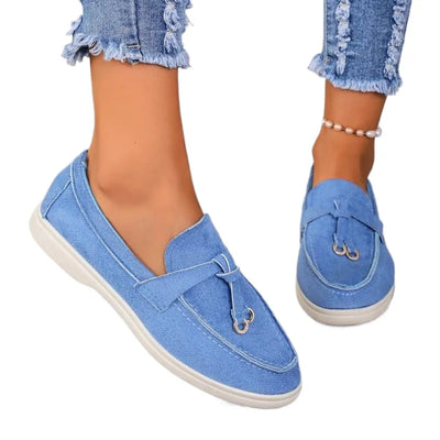 Women's Fashion Flat Casual Shoes Faux Suede Elegant Loafers Design Breathable Slip on Shoes Autumn Casual Business Women Shoes