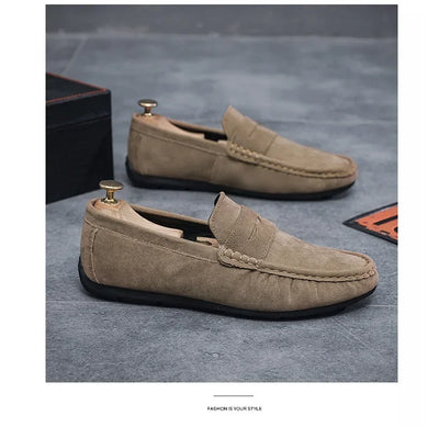 Men's Loafers, Lightweight and Breathable Casual Shoes, Mens Flat Driving Shoes, Soft Sole Slip-on Business Shoes, Moccasins