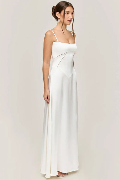 Women's new sexy slip dress slim backless dress long evening dress for women