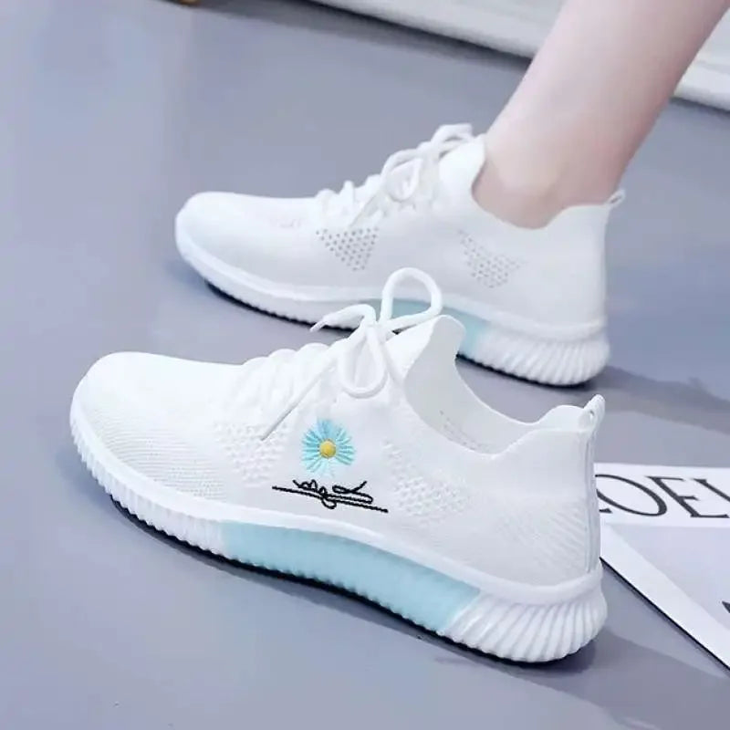 Women's Breathable Mesh Running Shoes - Lightweight Shock-Absorbing Gym Sneakers, Trendy Fashion Sports & Leisure Goddess Shoes
