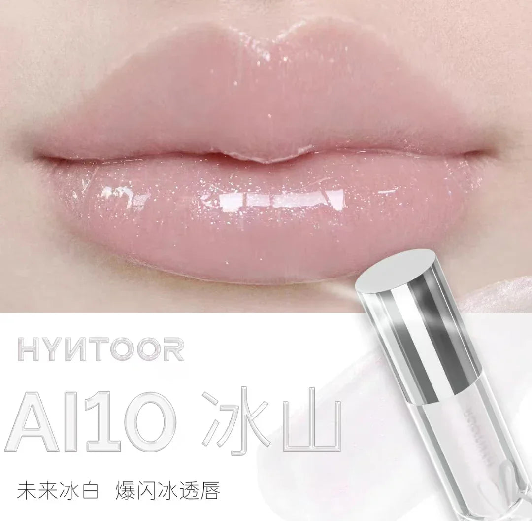 HYNTOOR Lip Gloss Shiny Shimmer Mirror Hydrating Moisturizing Water Shine Lipstick Nourishing Care Dewy Lip Makeup