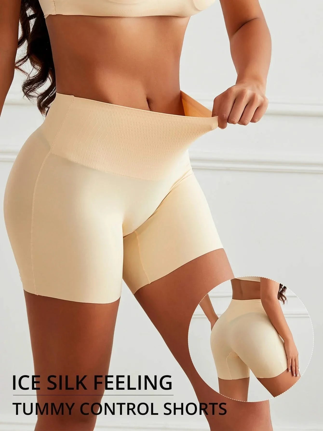 Flarixa Mid Rise Seamless Safety Shorts Boxer Briefs For Women Slip Shorts Tummy Control Shaping Panties Under the Dress Skirts