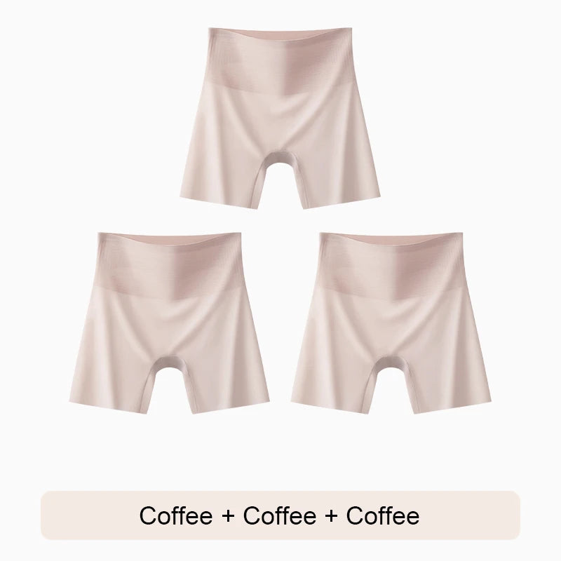 Underwear for Women Seamless Panties Women's Shorts Woman Girdle Brief Ice Silk Shorts Under the Skirt Safety Short Pants Summer