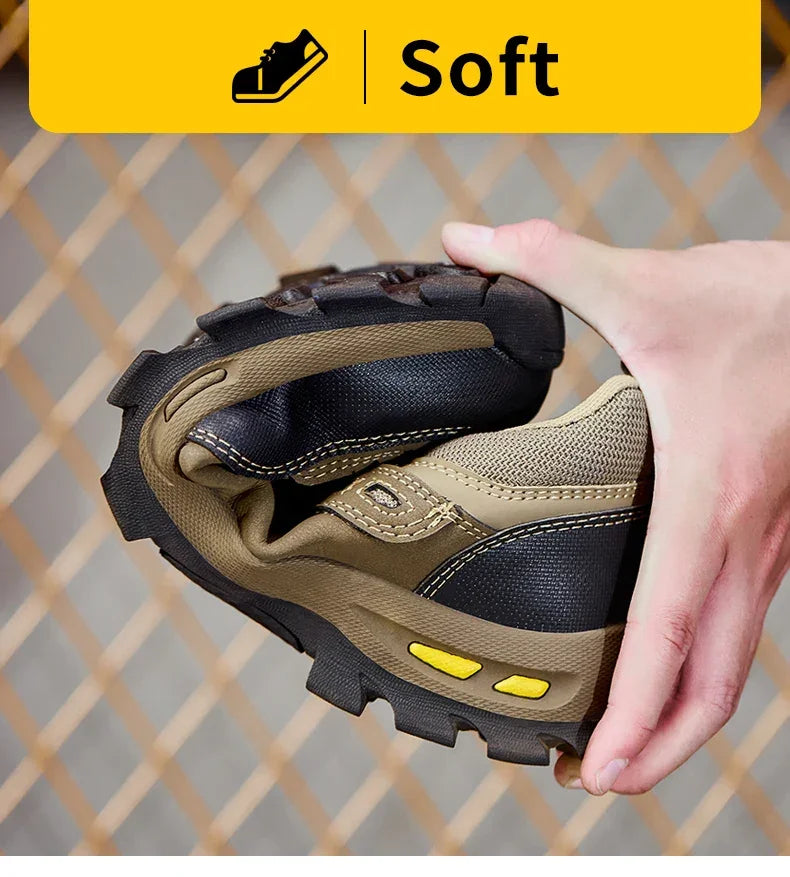 New men's safety shoes, puncture resistant work shoes, men's protective shoes, wear-resistant work boots  Tactical Boots