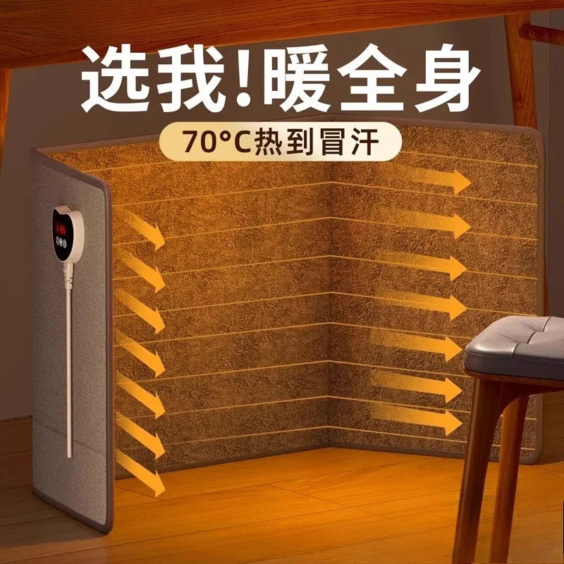 220V Electric Foot Warmer Under Desk Heating Pad for Winter Office Warm Feet BDW