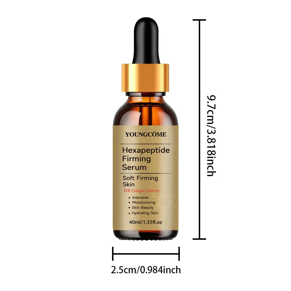 Facial Hexapeptide Anti-Wrinkle Liquid Moisturizing Firming Essence Bright Skin Dark Spot Corrector Face Whitening Serum 2025