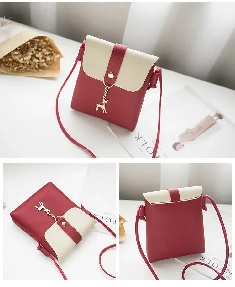 Fashion Handbags Women Bags Designer New Casual Bag Mobile Phone Bag Personality Deer Charm Single Shoulder Diagonal Bag
