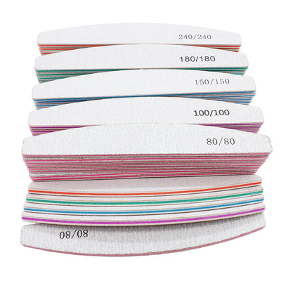 Nail File 80 to 240 Professional Tools Emery for Manicure Lime 240 Sandpaper Gel Polishing Files for Nails Buffers Set Polisher