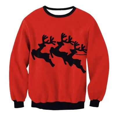 Ugly Christmas Sweaters Green Jumpers 3D Funny Printed Holiday Party Xmas Sweatshirt for Party Birthday Xmas Sweatshirt 2025