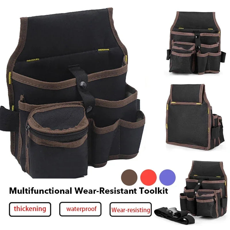 Multifunctional Tool Storage Bag Pouch Belt Electrician Toolkit Drill Waist Bag Wrench Screwdriver Hardware Tool Bags Organizer