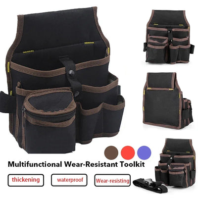Multifunctional Tool Storage Bag Pouch Belt Electrician Toolkit Drill Waist Bag Wrench Screwdriver Hardware Tool Bags Organizer