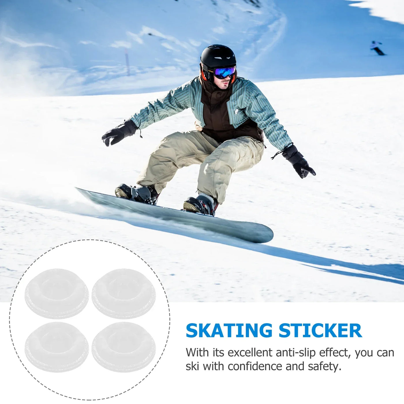 30pcs Snowboard Anti-Slip Stickers Snowboard Anti-Slip Stickers Self-Adhesive Nails Snowboard Nonslip Sticker Snowboard Adhesive