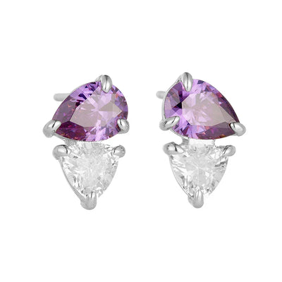 fine jewelry Sterling 925 silver jewelry wholesale Pear Cut Water Drop Zircon Stud Earrings Fine Jewelry for Women