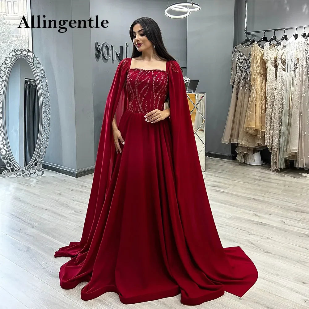 Elegant Off-the-Shoulder Red Evening Dress Sequins Long Prom Gown for Formal Occasions Women's Wedding Party Dress Customized
