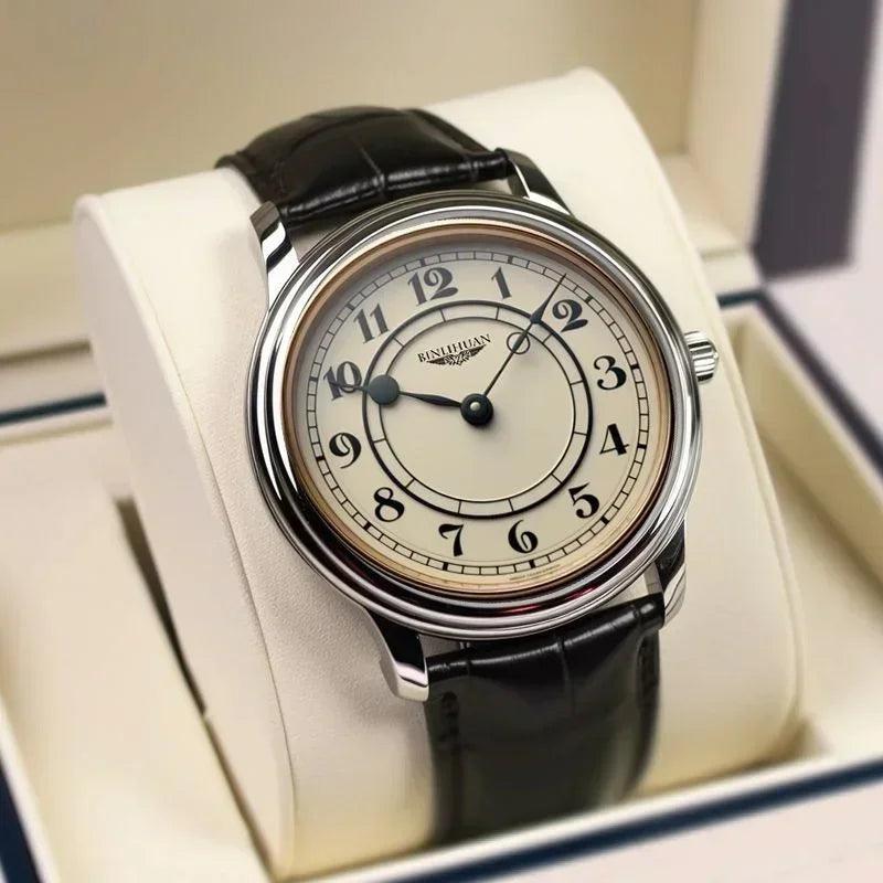 2025 new top brand man wristwatch luxury business waterproof men watch for quartz clock leather men’s watches reloj