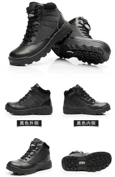 Men's Low Top Tactical Boots Outdoor Desert Climbing Sports Hiking Shoes Field Training Combat Boots Male Work Safety Shoes
