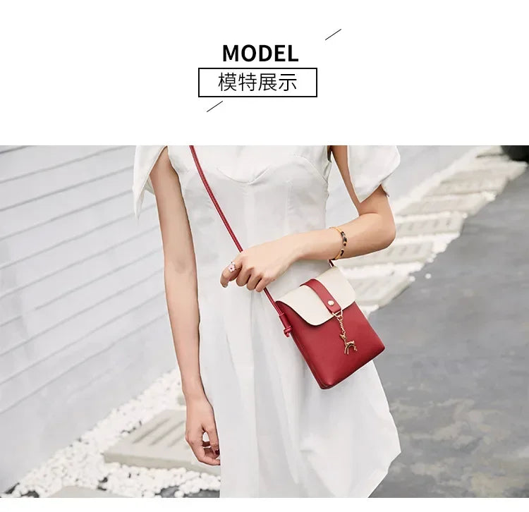 Fashion Handbags Women Bags Designer New Casual Bag Mobile Phone Bag Personality Deer Charm Single Shoulder Diagonal Bag
