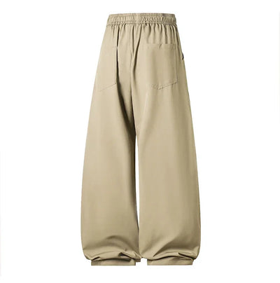 Men's Wide Pants Oversize Sports Streetwear Solid Color Sweatpants Summer Male Breathable Loose Trousers Streetwear Jogger Pants