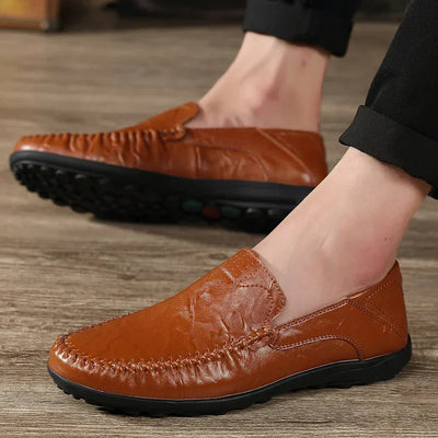 Men Loafers Leather Shoes For Men Casual Shoes Moccasins Breathable Sneakers Men Driving Shoes Comfort Flats