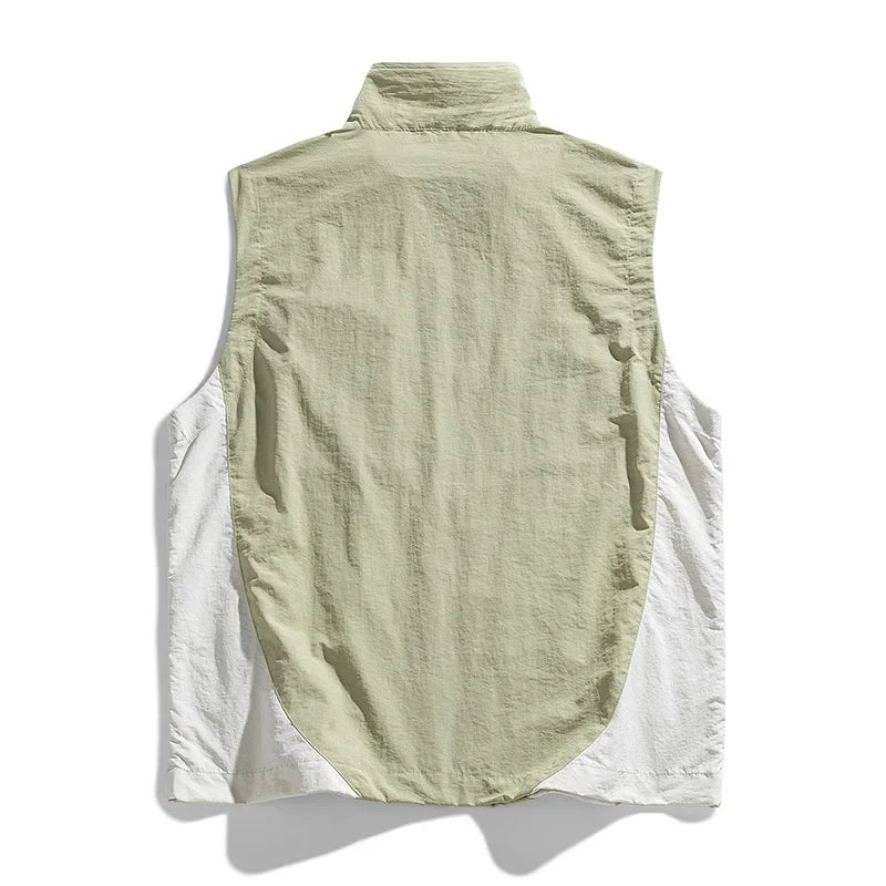 Men's vest for spring and summer new outerwear for camping hiking outdoor charging fashionable trend simple and high-end vest