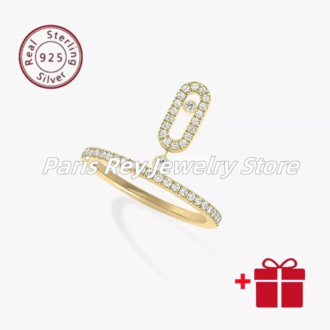 Luxury classic s925 inlaid sliding high beauty ring women’s jewelry party girlfriend anniversary gift