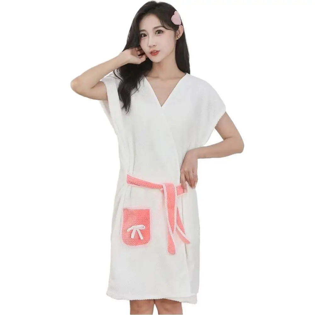 Wearable Absorbent Sleeveless Bathrobe One-Piece Fast Drying Bathing Beach Spa Bathrobes Microfiber Super Absorbent Bath Towel ﻿
