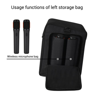 Speaker Carry Case with Microphone Pockets Portable Protective Case Large Capacity Padded Storage Bags for JBL PartyBox Encore 2