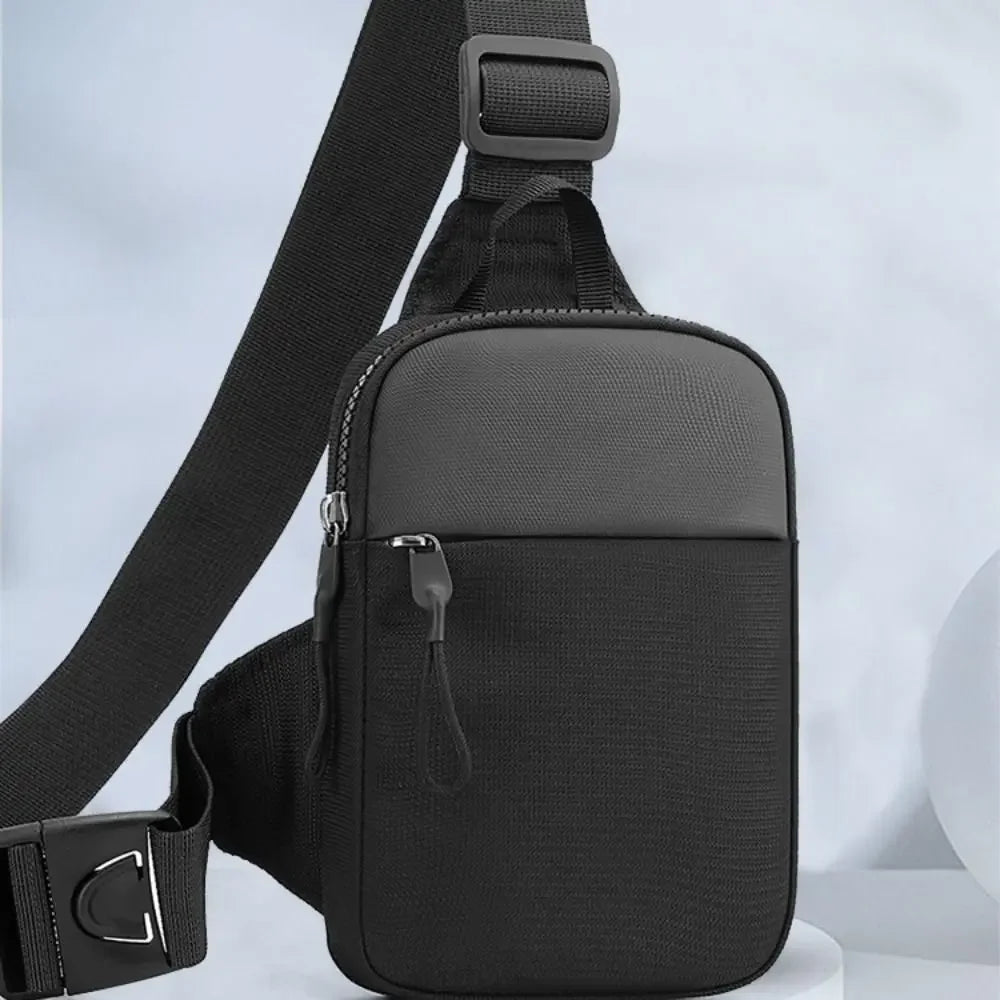 Men's Chest Bag Fashion Small Canvas Shoulder Crossbody Bags for Man Mini Cloth Sling Sport Cross Phone Male Handbag