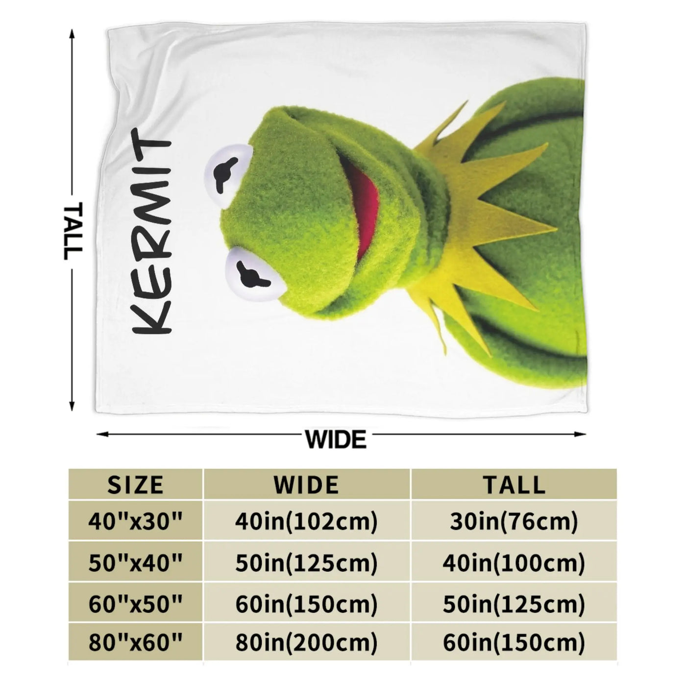 Kermit Muppet Muppets Blankets Fleece Textile Decor   Multifunction Super Warm Throw Blankets for Bed Office Bedspreads